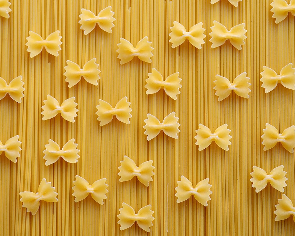 Photographie de pâtes sèches