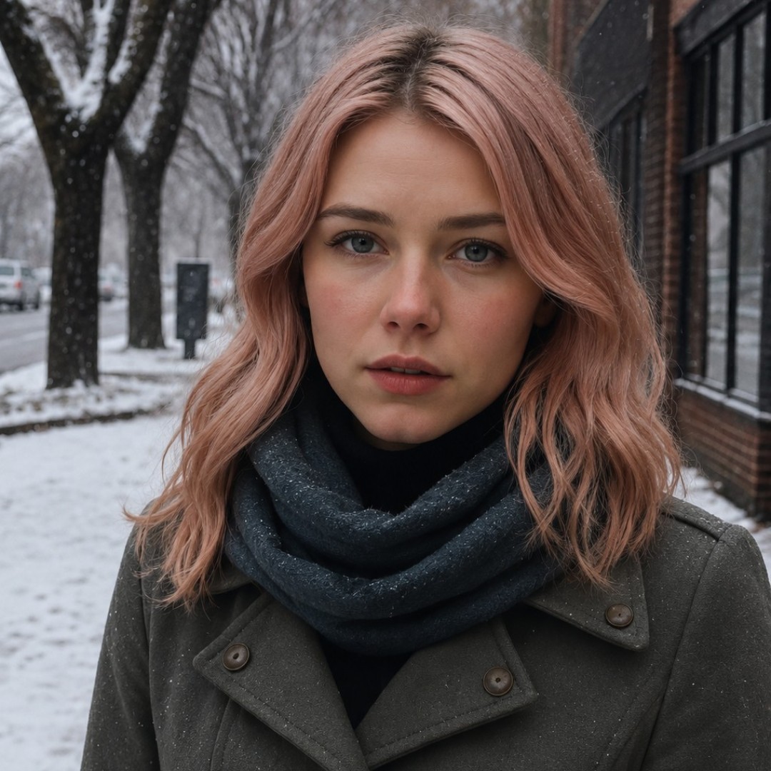 nuances cheveux assorties garde robe hiver gris rose pastel 3