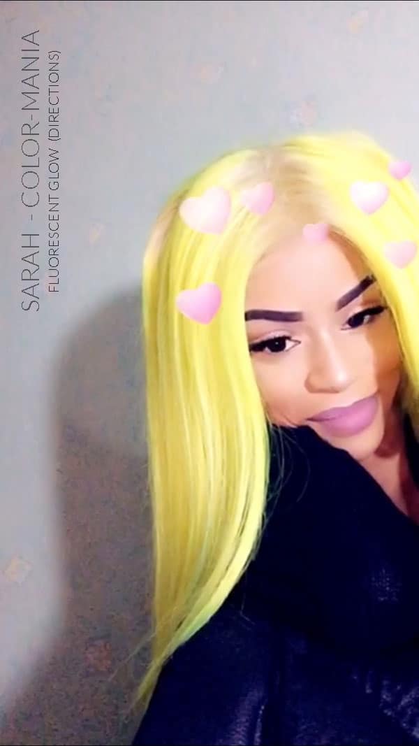 Merci Sarah :) Coloration Cheveux Jaune Fluo – Directions | Color-Mania