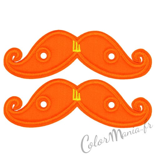 Moustaches Orange Fluo pour Chaussures Shwings