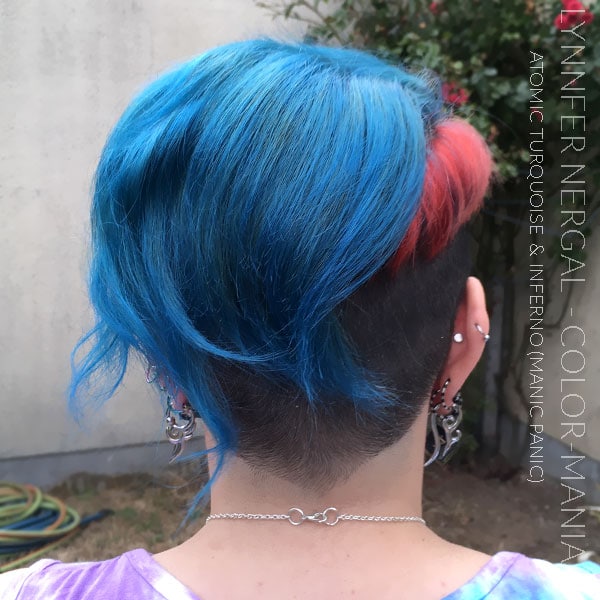 Merci Lynnfer Nergal :) Coloration Cheveux Atomic Turquoise (sur reste Atlantic Blue - Directions) - Manic Panic | Color-Mania