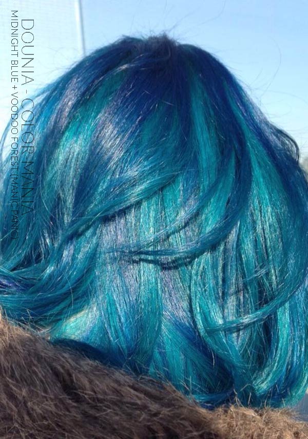 Merci Dounia :) Coloration Cheveux Vert Voodoo Forest et After Midnight - Manic Panic