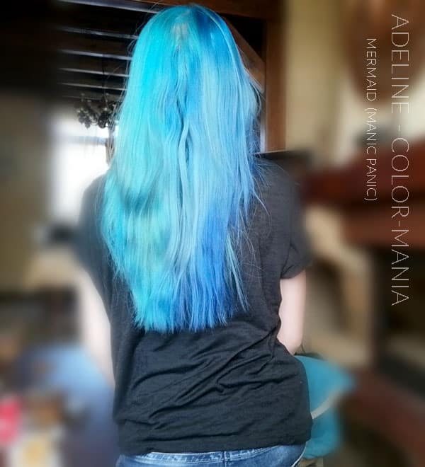 Merci Adeline :) Coloration Cheveux Bleu Sirène Mermaid - Manic Panic | Color-Mania