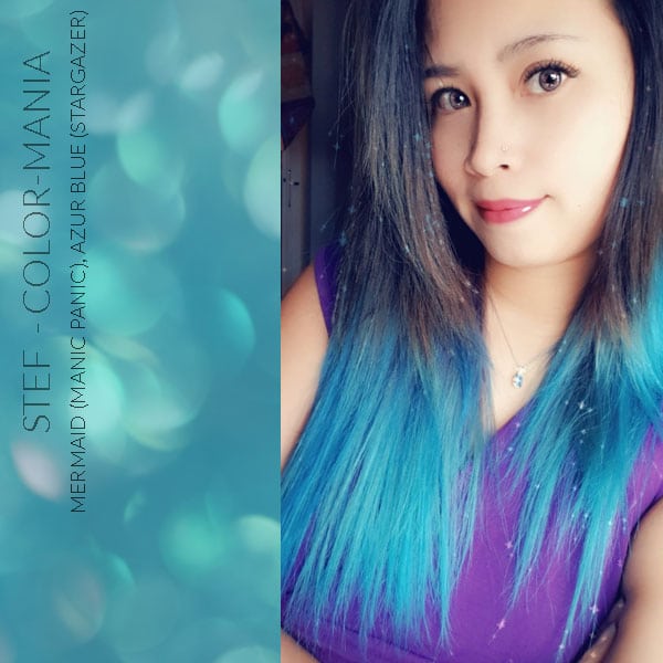 Merci Stef :) Coloration Cheveux Bleu Sirène Mermaid - Manic Panic | Color-Mania