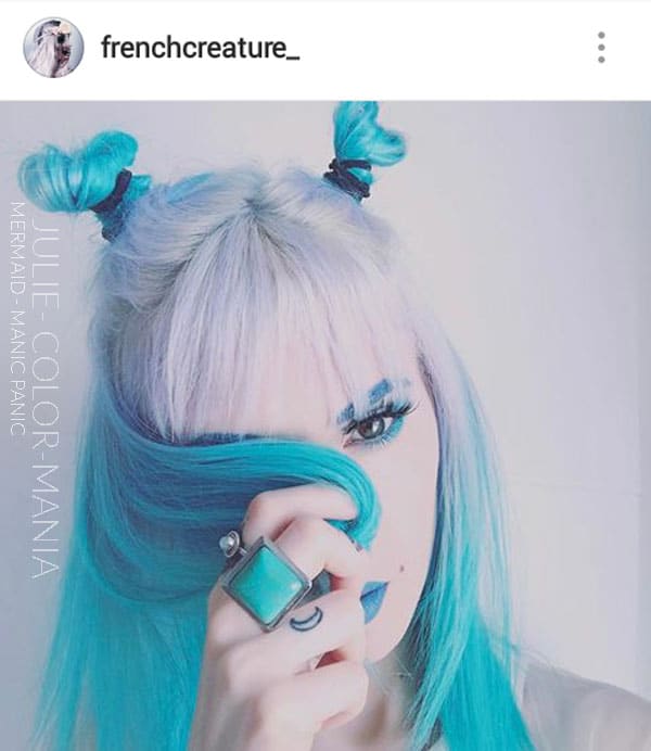 Bleu - Merci Julie :) Coloration Cheveux Mermaid - Manic Panic