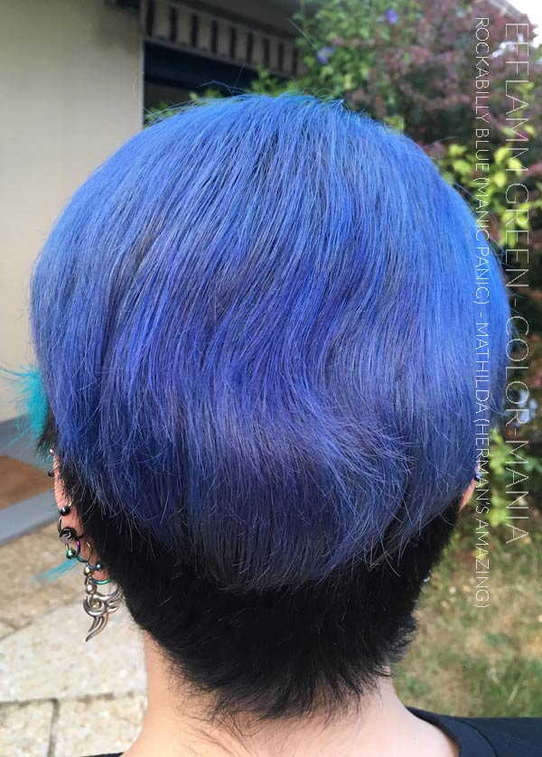 Merci Efflamm Green :) Coloration Cheveux Rockabilly Blue - Manic Panic et Mathilda Grey - Hermans Amazing | Color-Mania