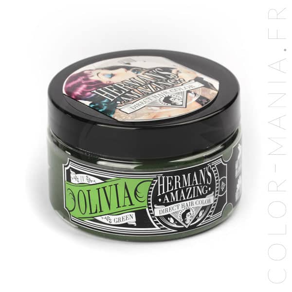 Coloration Cheveux Vert Olivia Green UV - Herman's Amazing | Color-Mania