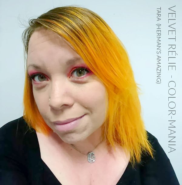 Merci Velvet Rélie :) Coloration Cheveux Mandarine Tara UV - Herman's Amazing | Color-Mania