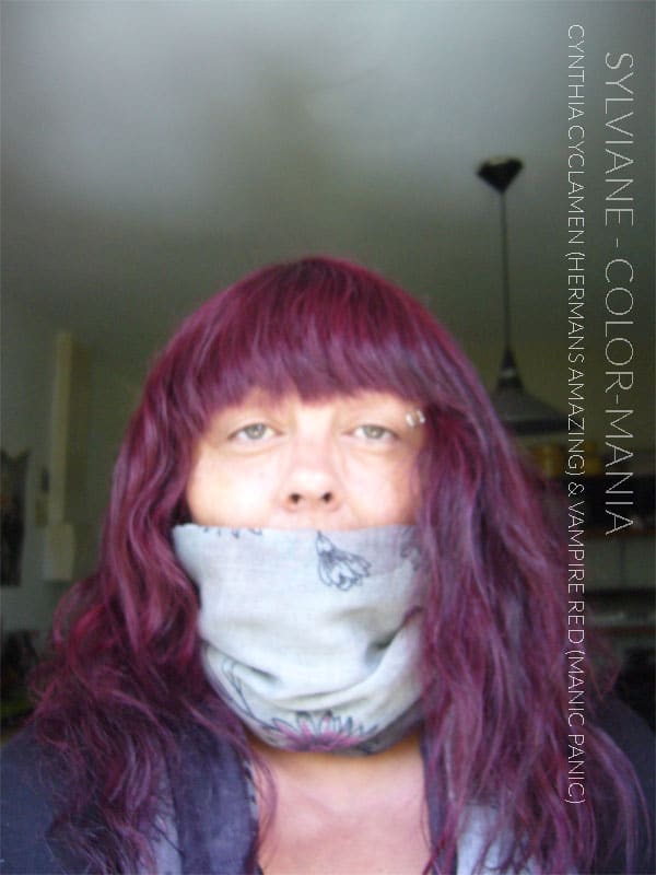 Merci Sylviane :) Coloration Cheveux Cynthia - Hermans Amazing + 1 cas Vampire Red - Manic Panic | Color-Mania