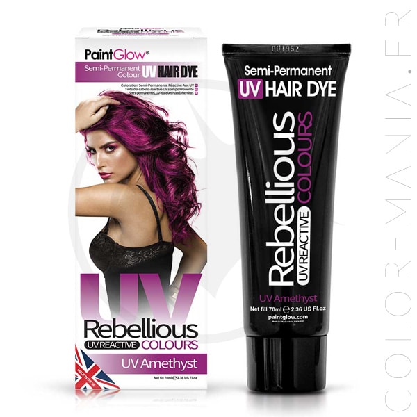 Coloration Cheveux Violet UV Amethyst - Rebellious | Color-Mania.fr