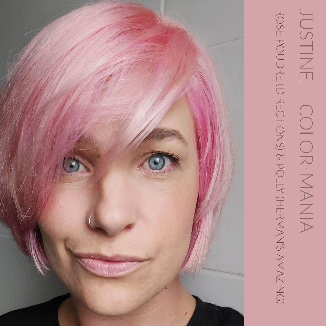 Merci Justine :) Coloration cheveux Pastel Rose Poudré - Directions | Color-Mania