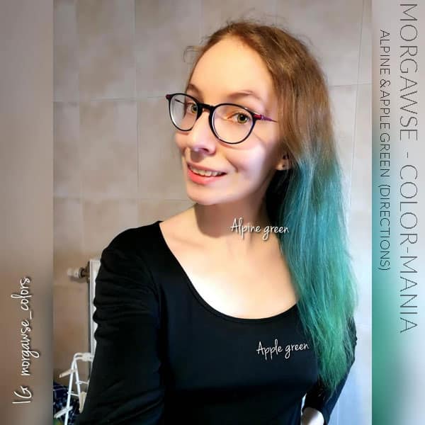 Merci @morgawse_colors :) Coloration Cheveux Vert Pomme – Directions | Color-Mania