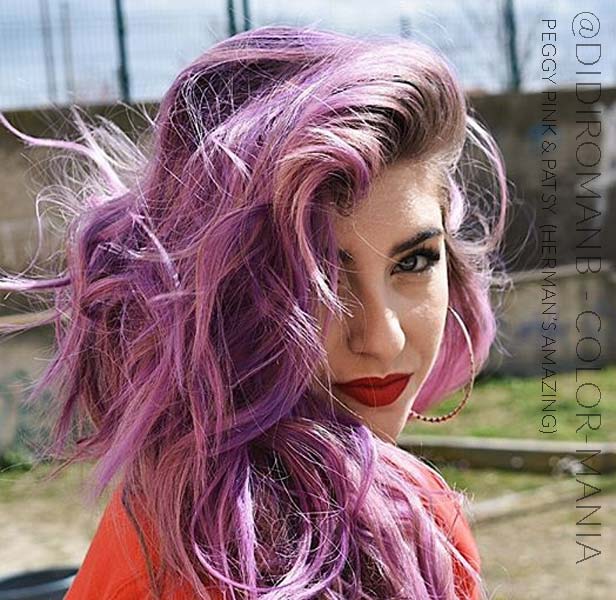 Merci @didiromanb :) Coloration Cheveux Rose Peggy Pink UV - Herman's Amazing | Color-Mania