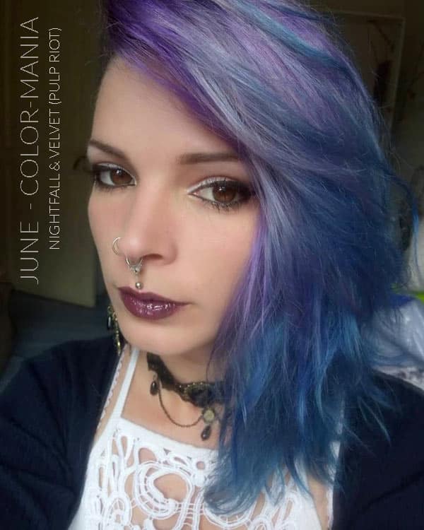 Merci June :) Coloration Cheveux Bleu Nightfall - Pulp Riot | Color-Mania