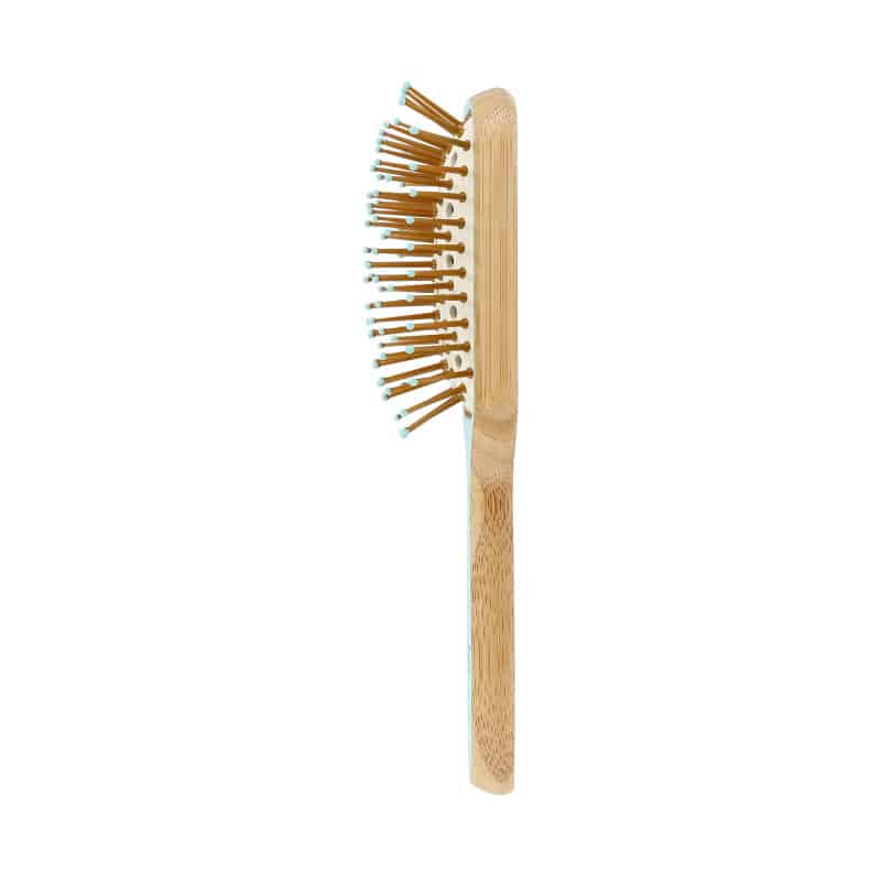 Brosse Démêlante Bambou Bleu Ocean Breeze Carré Mini - ILU BambooM! – Image 4