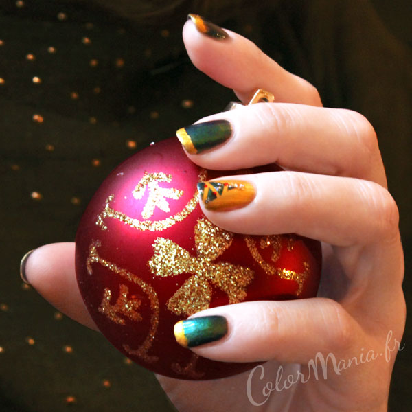 noel-sapin-nail-art-sapin-dore-vert-color-mania