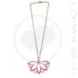Collier Fleur de Lotus Transparent Irisé | Color-Mania