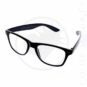 Lunettes type Wayfarer Noires - Verres Transparents | Color-Mania