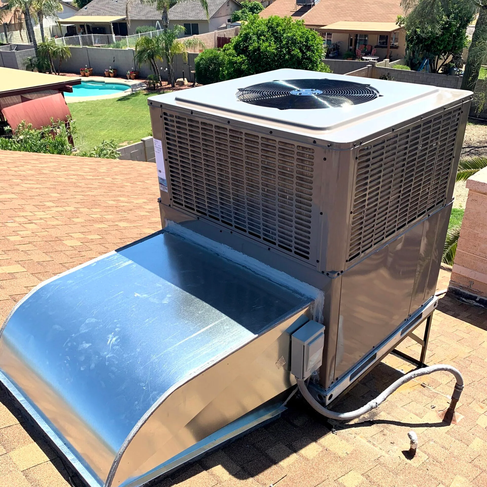 HVAC Project Portfolio 11 AC installation in Scottsdale, Arizona, Comfort One Air Conditioning LLC installed a new ac unit on residential project