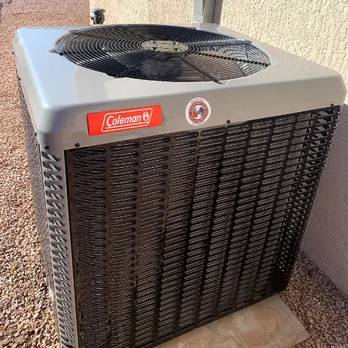 HVAC Project Portfolio 26 A picture that shows a new coleman heat pump installation in phoenix arizona