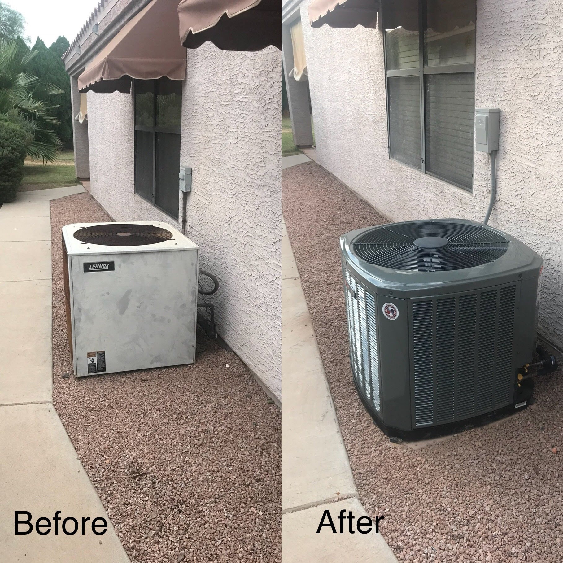 HVAC Project Portfolio 34 Before and after ac replacement scottsdale, az