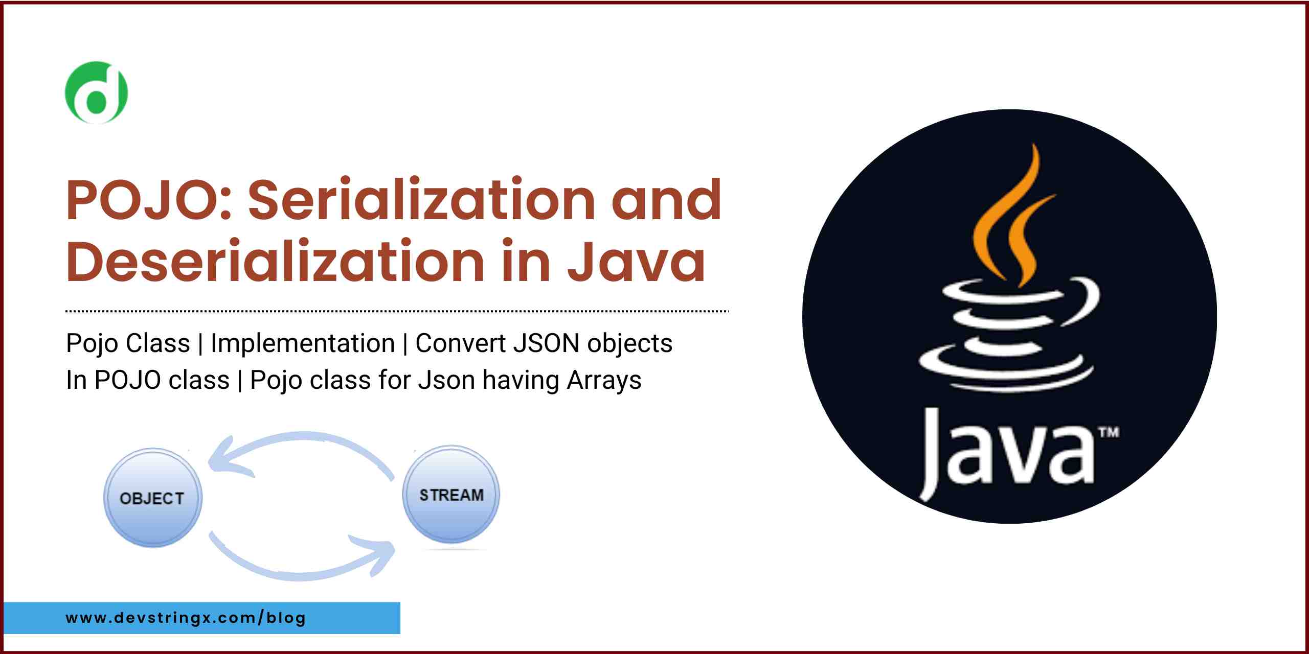 POJO: Serialization and Deserialization in Java - Devstringx