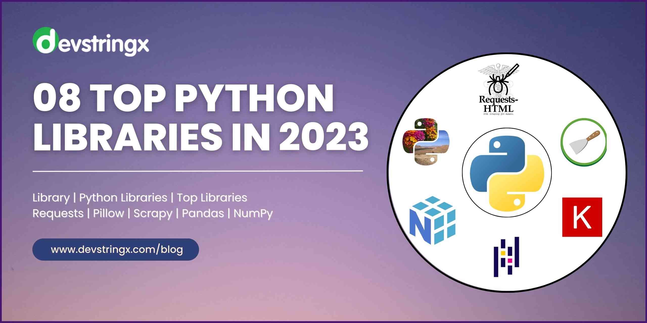 List of Top 08 Python Libraries As Per Experts Review - 2025 | DS