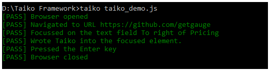 Run a Taiko script