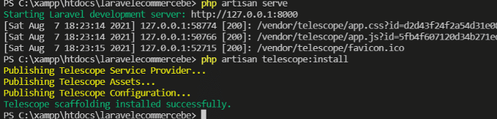php artisan telescope