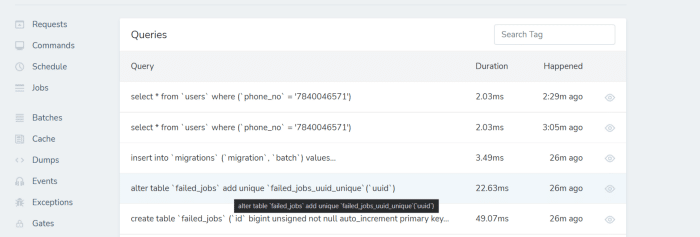 Telescope in Laravel