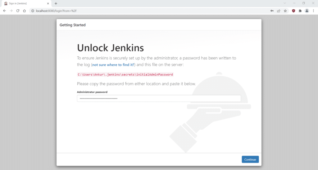 unlock jenkins