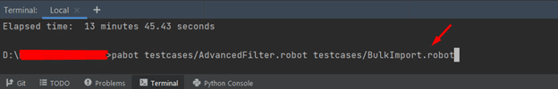 local terminal Advance case