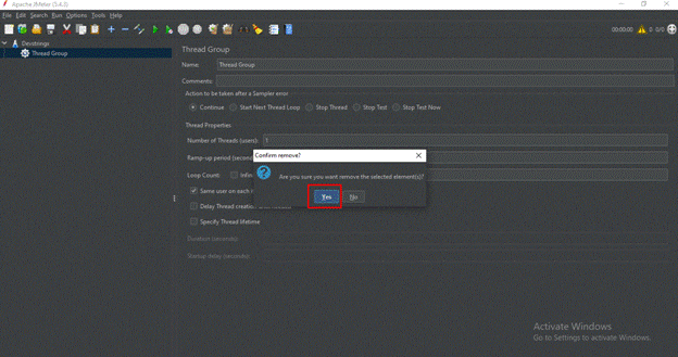Confirm remove