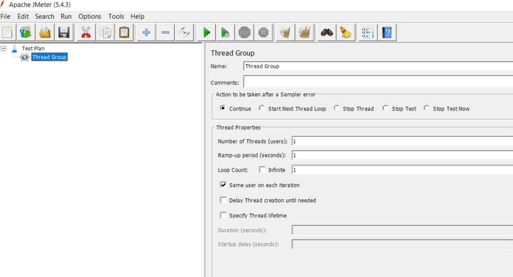 Configuration in Control Panel