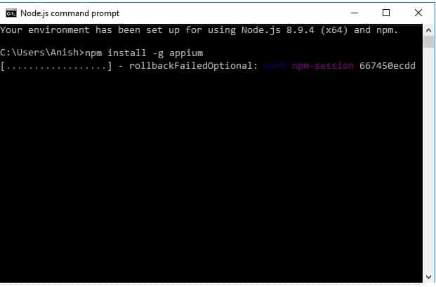 Image of NodeJs Command