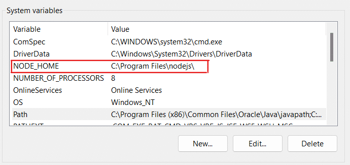 System variables
