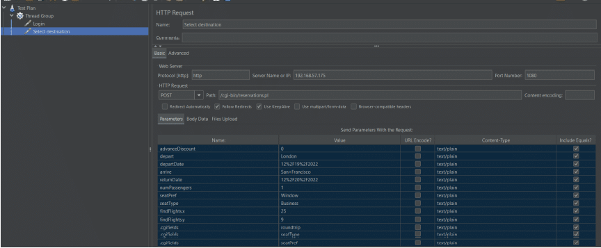Sampler of Http request
