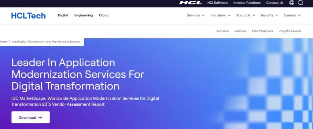 software development HCL Tech