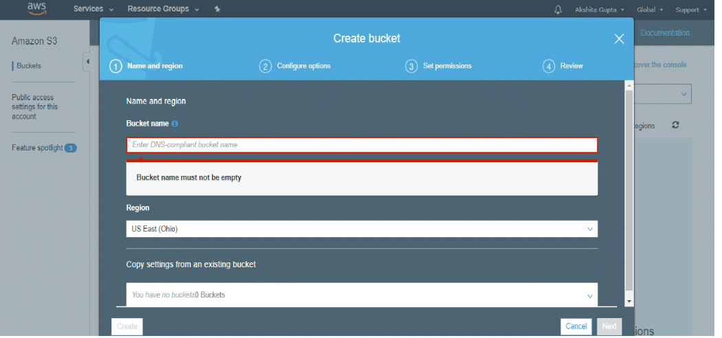 Image to Create bucket