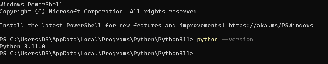 Image of window powershell