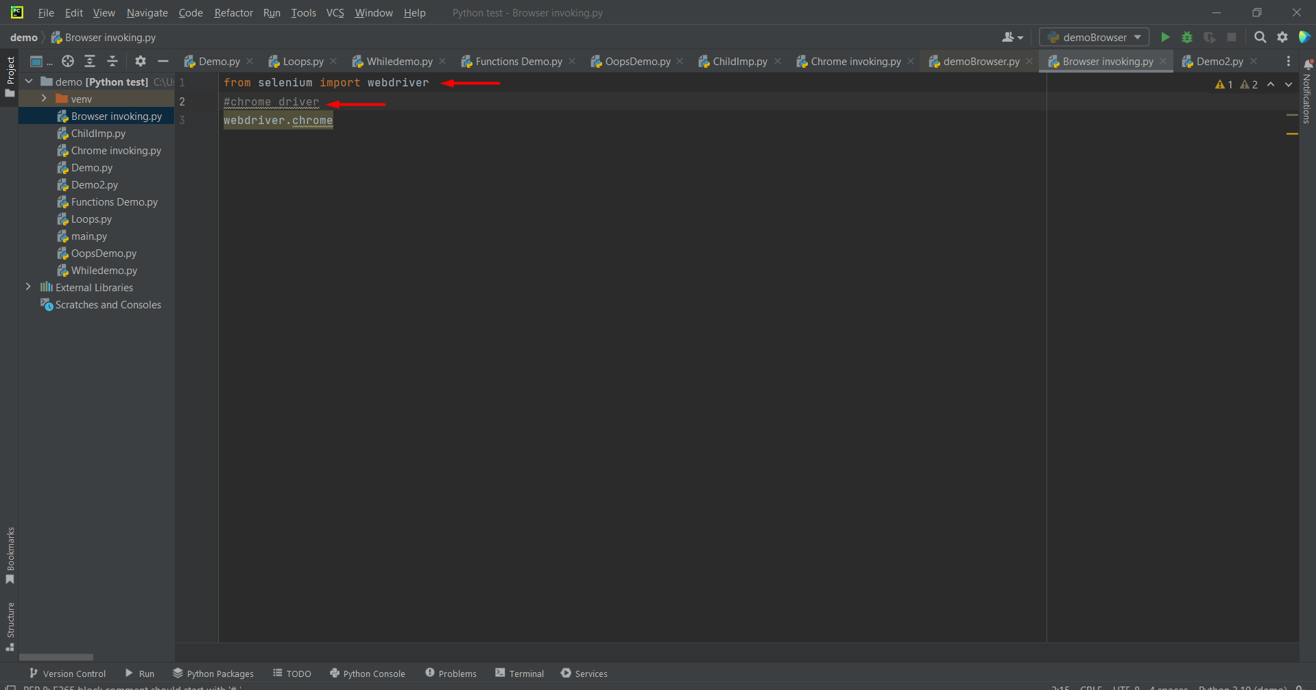 Image of Actual browser invoke