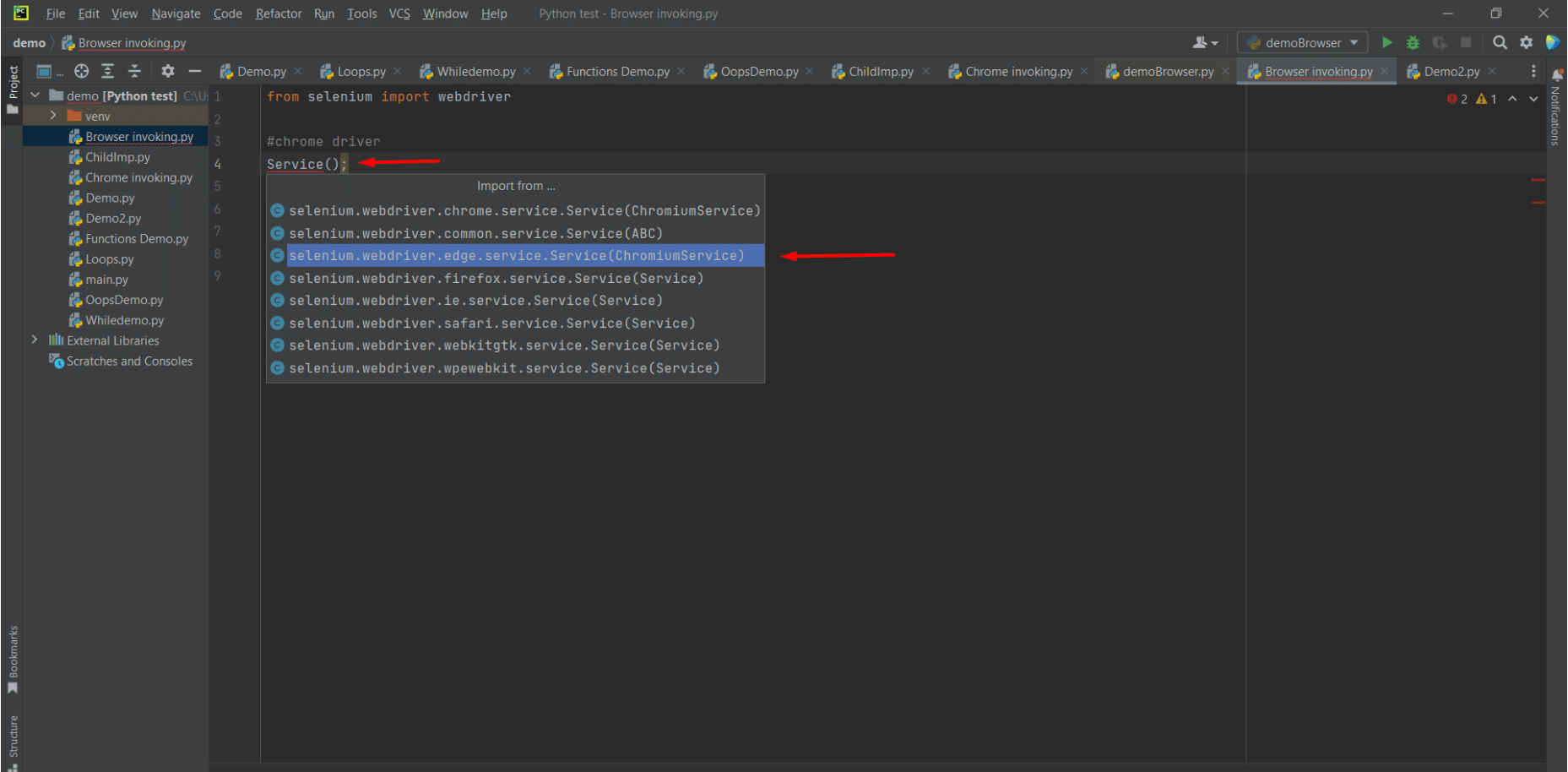 Create service object image