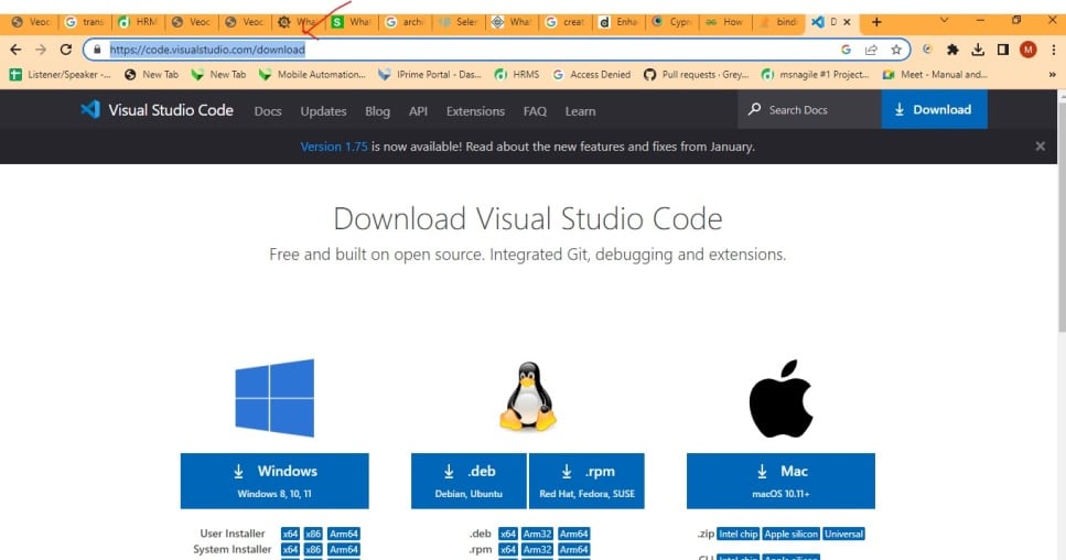 Image to download Visual Code