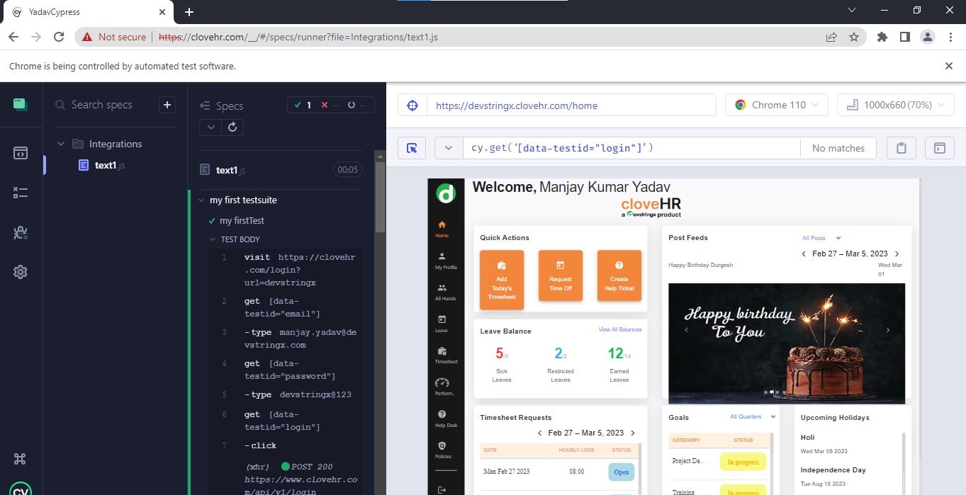 Testsuite HRMS