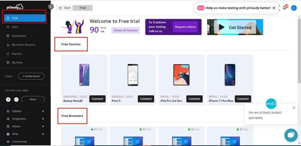 pCloudy Trial page image