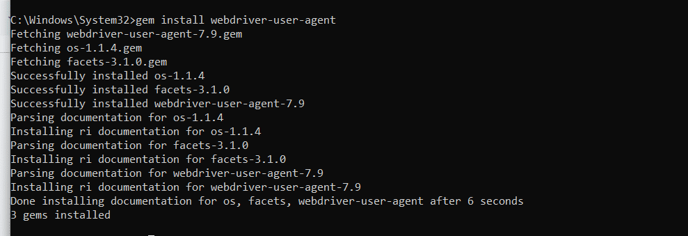 image of Install webdriver user agent