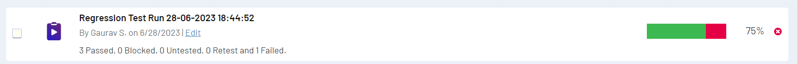 image of regression test run