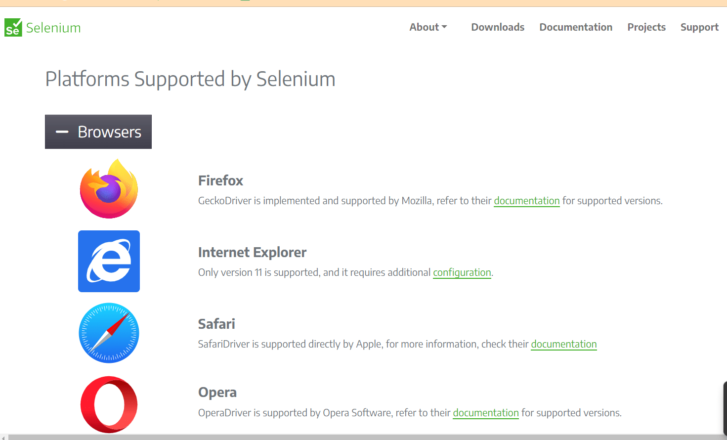 image of selenium support platforms