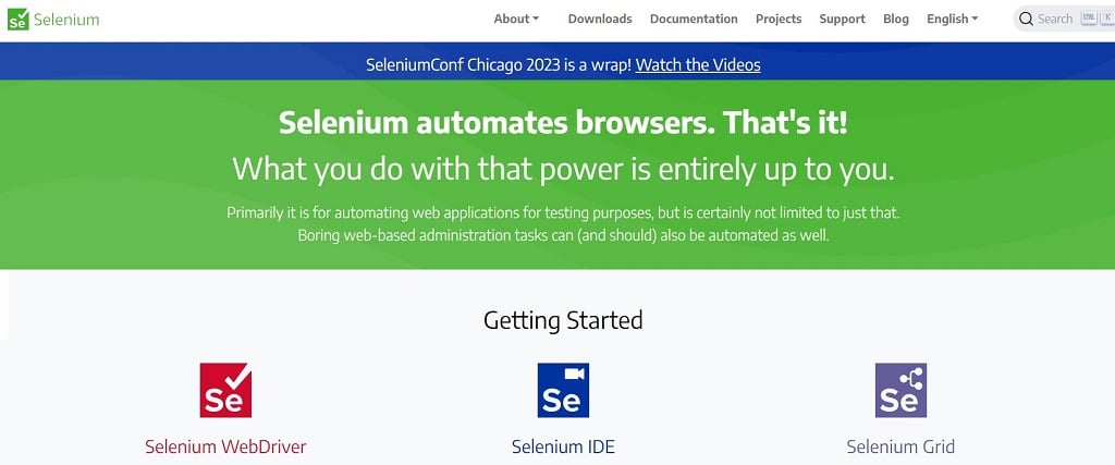 Selenium Dev automation image