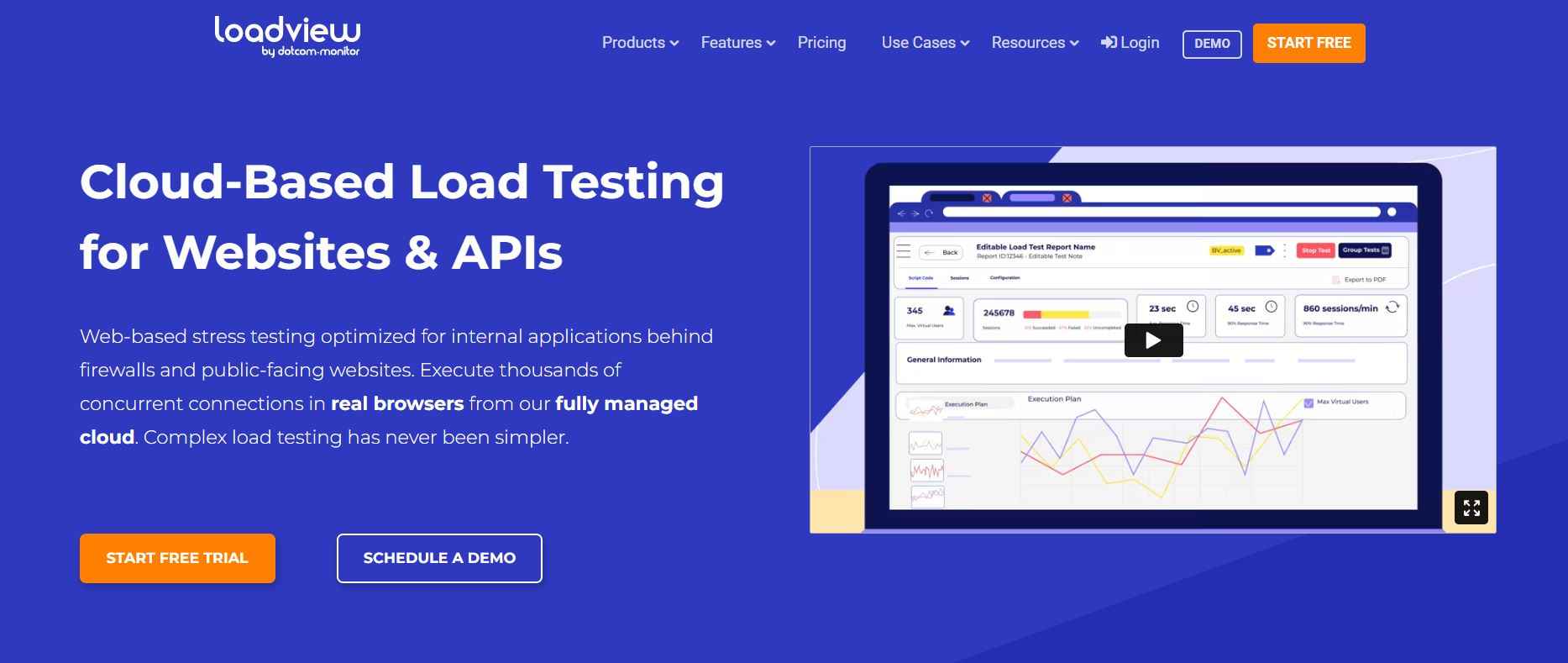 image of LoadView testing tool